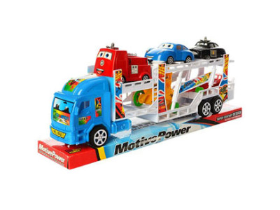 Трейлер інерційний 32см з 5 машинками в слюді 866-16 Трейлер інерційний 32см з 5 машинками в слюді 866-16