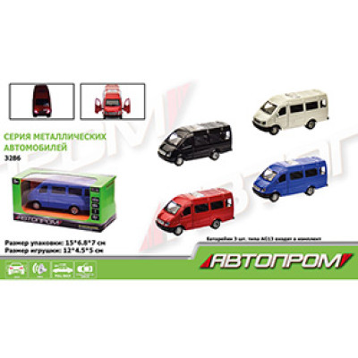 Машина метал "АВТОПРОМ" 1:32-36 світло звук в кор.15*7*68 см 3286