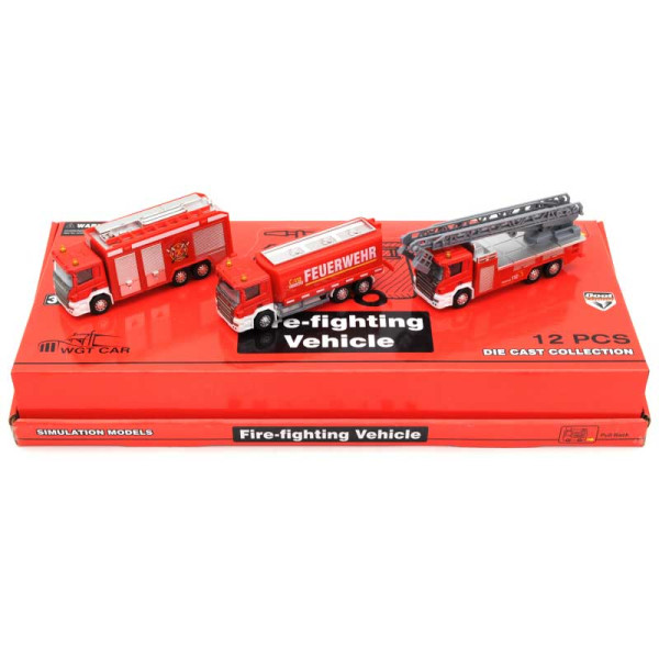 Пожежна машина металева інерційна в блоці р.58*24*8см 8876 Пожежна машина металева інерційна в блоці р.58*24*8см 8876