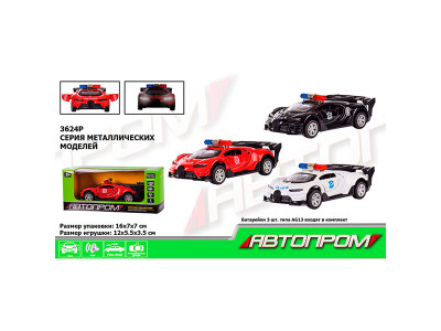 Машина метал "АВТОПРОМ"1:323колсвітлозвуквідкр.двері 3624P Машина метал "АВТОПРОМ"1:323колсвітлозвуквідкр.двері 3624P