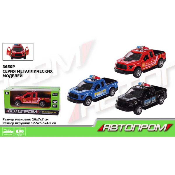 Машина метал "АВТОПРОМ" 3кол.відкр.двері в кор. 3650P