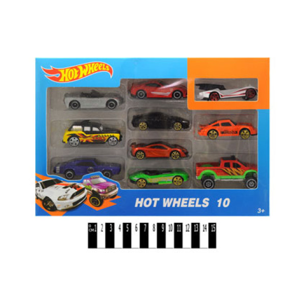 Набір машин "Hot Wheel" (коробка 10 шт) 1604-3 Набір машин "Hot Wheel" (коробка 10 шт) 1604-3