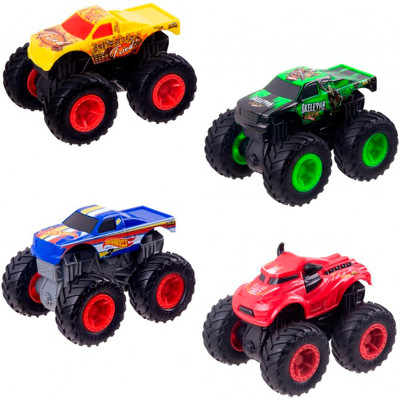 Збільшена машинка-позашляховик 1:43 серії "Monster Trucks" Жовта з драбиною GCF94 FYJ71