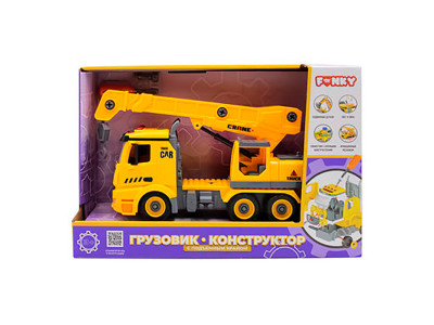 Автомобіль-конструктор "Кран" з набором інструментів зі звуковим FT61110