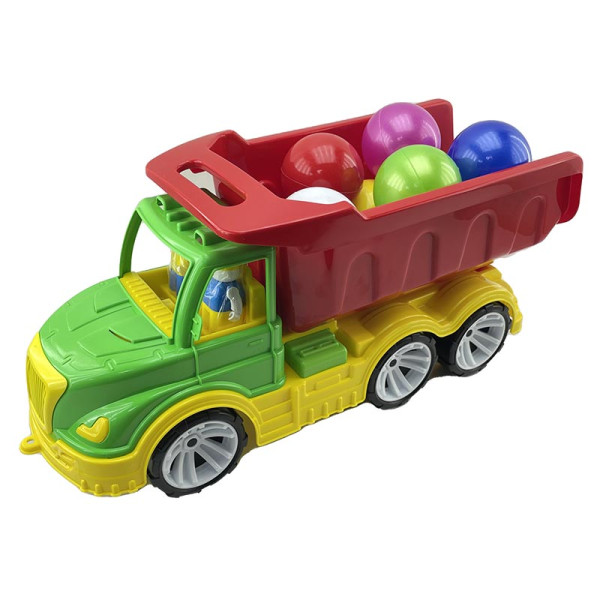 Дитячий самоскид Mati кульки великі Бамсик 009/12_Green-Red Дитячий самоскид Mati кульки великі Бамсик 009/12_Green-Red