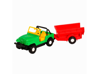 Машинка Авто-купе з причепом 39007_Yellow-Red