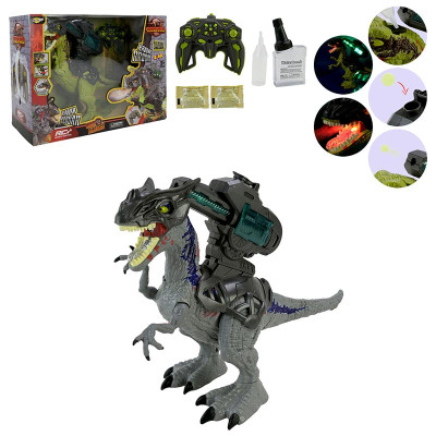 Робот динозавр на акумуляторі зі димом світлом і звуком стріляє NY062-A_Gray