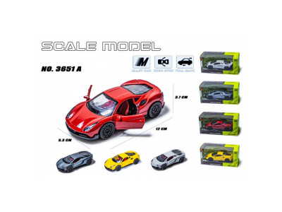 Машинка спортивна SCALE MODEL металева 3651A