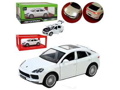 Машинка Автопром Porsche cayenne металева зі світлом і звуком AP7733_White