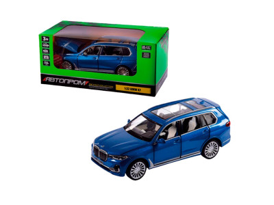 Машинка Автопром BMW X7 1:32 металева зі світлом і звуком 68470_Blue Машинка Автопром BMW X7 1:32 металева зі світлом і звуком 68470_Blue