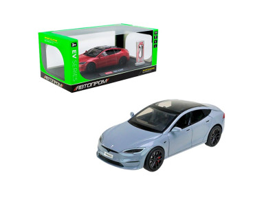 Машинка Автопром 1:24 металева із зарядною станцією AP7713_Gray