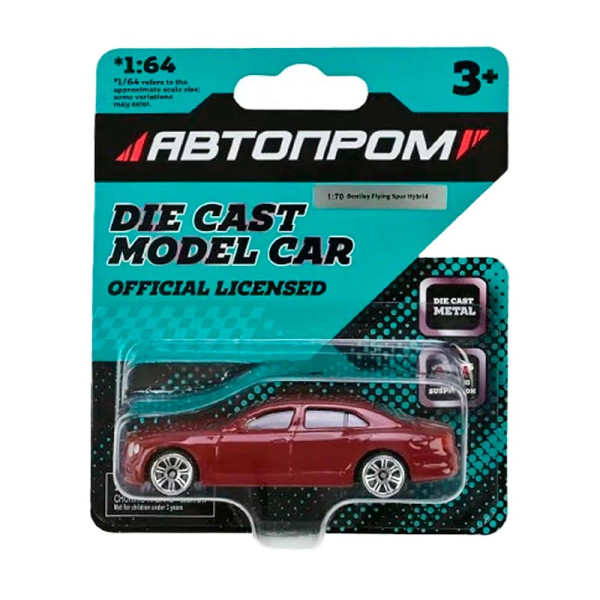 Машинка Автопром 1:64 металева AP6406_Dark-Red