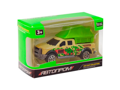 Машинка Автопром 1:64 металева 7624A_Green-Yellow