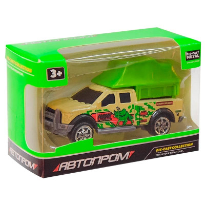 Машинка Автопром 1:64 металева 7624A_Green-Yellow