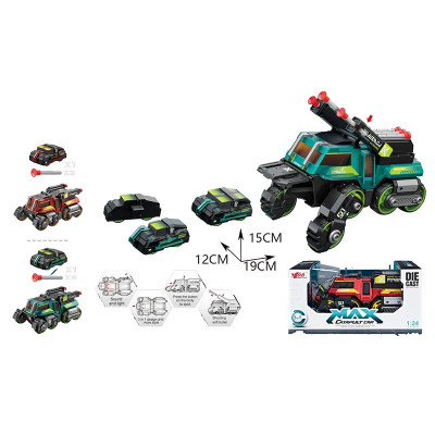 Інерційна машинка Трансформер стріляє металева MY66-M1223