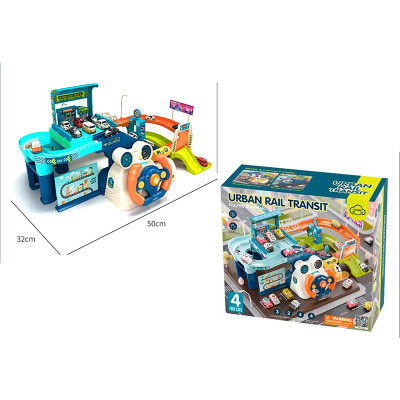 Парковка-автотрек з кермом і машинками T904A