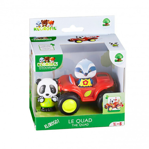 Фігурка панда з машиною Klorofil на джипі 700208 Фігурка панда з машиною Klorofil на джипі 700208