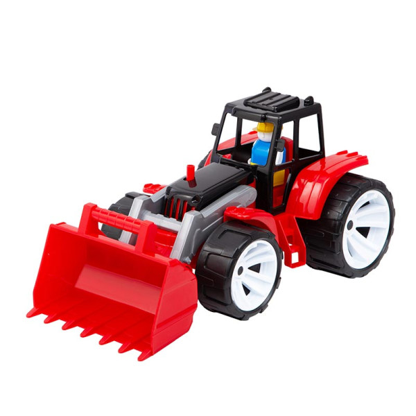 Машинка "Трактор BAMS 1 ківш" Бамсик 007/16_Red