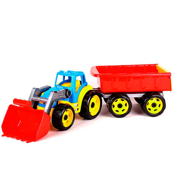 Машинка Технок Трактор із ковшем і причепом 3688 Машинка Технок Трактор із ковшем і причепом 3688