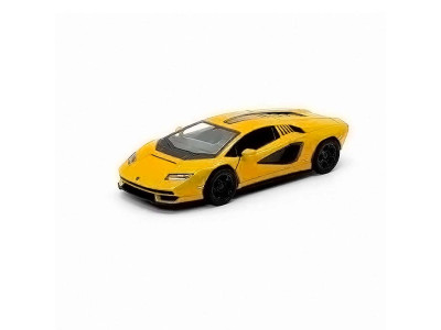 Модель легкова LAMBORGHINI COUNTACHLPI інерційна металева KT5437W_Yellow Модель легкова LAMBORGHINI COUNTACHLPI інерційна металева KT5437W_Yellow