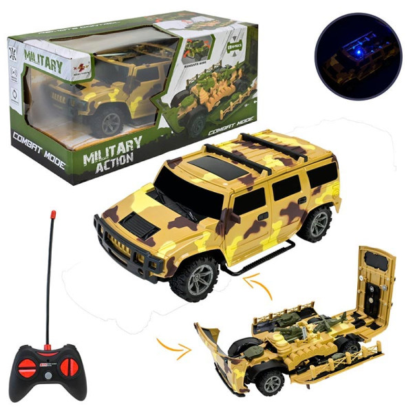 Машинка військова на радіокеруванні на батарейках розкладається 869-30A_Brown Машинка військова на радіокеруванні на батарейках розкладається 869-30A_Brown