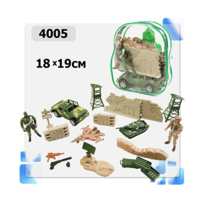 Військовий набір (зброя солдатики) в сумці 4005