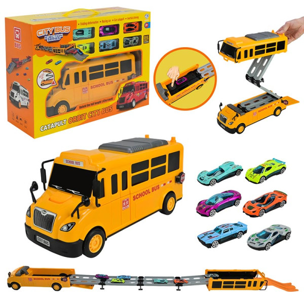 Автобус автовоз з машинками трансформуєтся в трамплін 8901