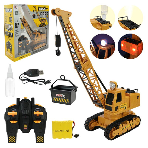 Підйомний кран на радіокеруванні зі світлом і димом 722-2A Підйомний кран на радіокеруванні зі світлом і димом 722-2A