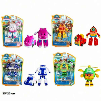 Трансформер-транспорт "Robocar POLI" на аркуші (4 види) 378B
