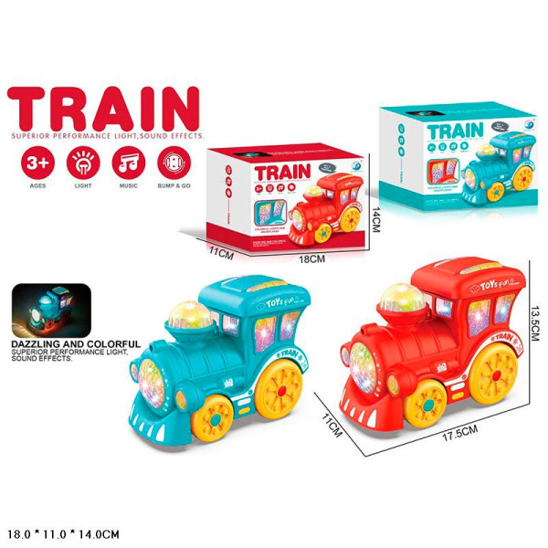 Потяг на батарейках зі світлом і звуком JYD2007A-1