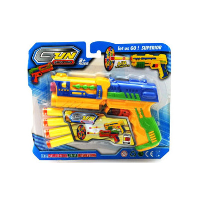 Пістолет на паралонових кулях із дартсом на планшет 555-2