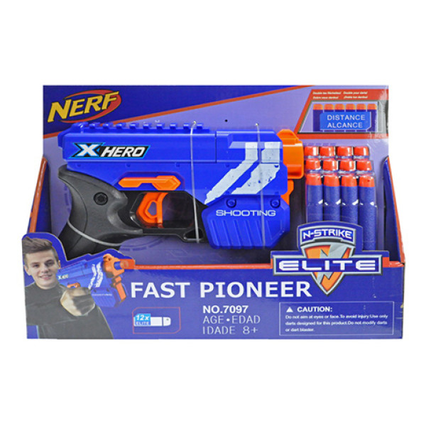 Бластер "NERF" на поролонових патронах у коробці 7097