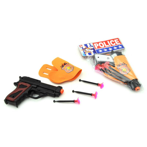 Пістолет в кобурі на присосках в кульку 2 види 07-3 р.15*225*35см 07-3