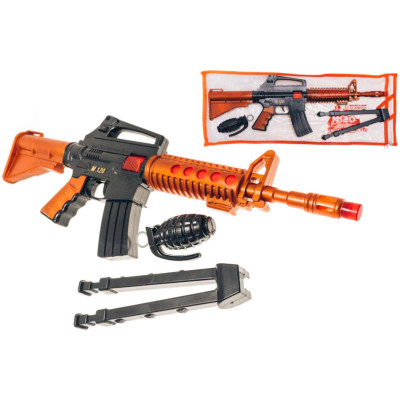 Іграшковий автомат із ніжками та гранатою М120 Gold Gun 805