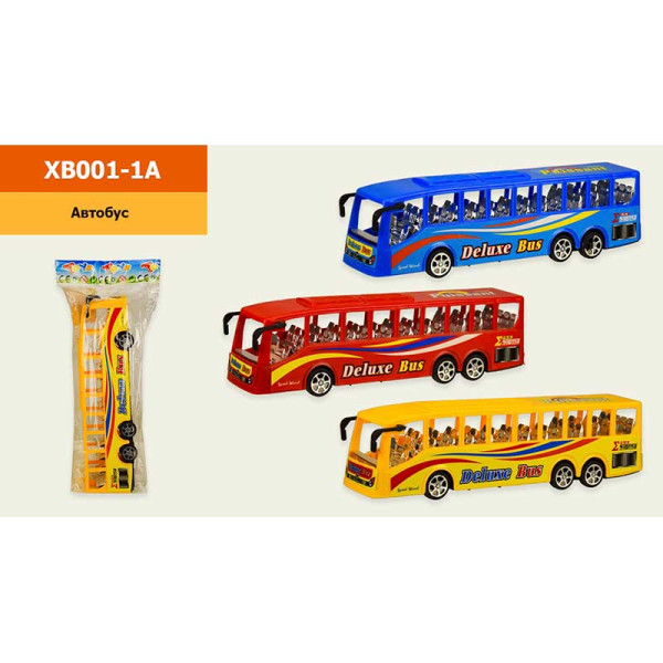 Іграшка Автобус інерц.3 види XB001-1A Іграшка Автобус інерц.3 види XB001-1A