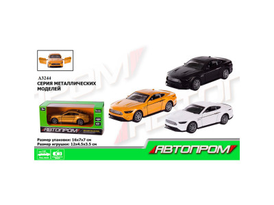 Машинка металева "АВТОПРОМ" 3 кольори відкр.двері 3647