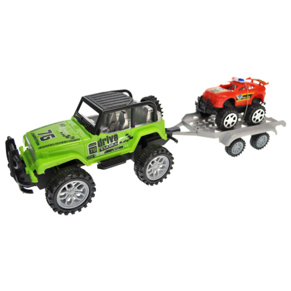 Джип інерційний з причепом 6681A