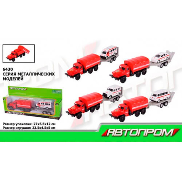 Машина мет. АВТОПРОМ 1:64 Аварійна служба з причепом короб. 27*78*55см 6430 Машина мет. АВТОПРОМ 1:64 Аварійна служба з причепом короб. 27*78*55см 6430