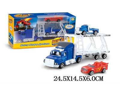 Трейлер "Вспиш" з 2 машинками в коробці YF7788-36 Трейлер "Вспиш" з 2 машинками в коробці YF7788-36