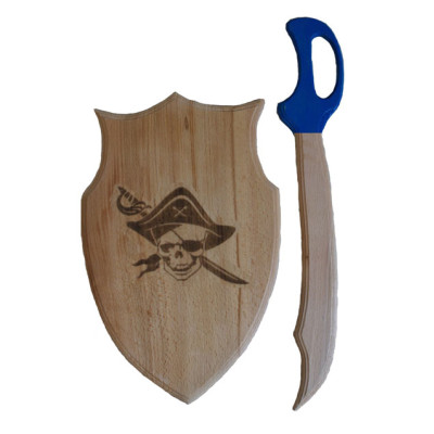 Набір зброї "Піратський" (щит 35см з гравіюванням і меч) 172066 Набір зброї "Піратський" (щит 35см з гравіюванням і меч) 172066