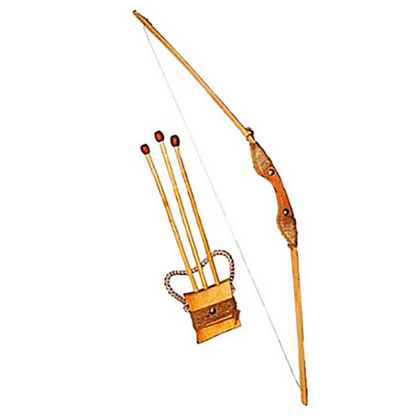 Лук буковий з чохлом і 3 стрілами 55см 171874у Лук буковий з чохлом і 3 стрілами 55см 171874у