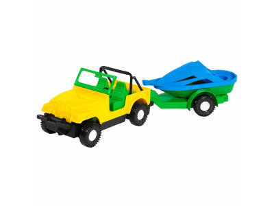 Машинка Авто-купе з причепом 39007_Yellow-Blue