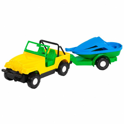 Машинка Авто-купе з причепом 39007_Yellow-Blue Машинка Авто-купе з причепом 39007_Yellow-Blue