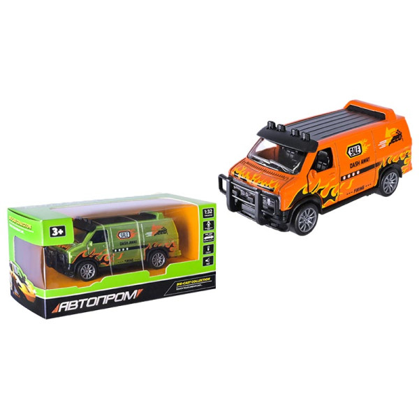Машинка Автопром зі світлом і звуком 1:32 металева AP74200_Orange
