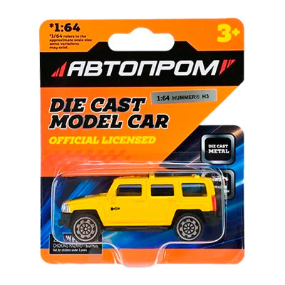 Машинка Автопром 1:64 металева AP6406_Yellow