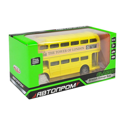 Машинка Автопром Автобус металевий 10032_Yellow Машинка Автопром Автобус металевий 10032_Yellow