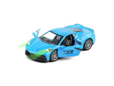 Машинка гоночна 1:32 металева інерційна з світлом і звуком K175B18_Blue