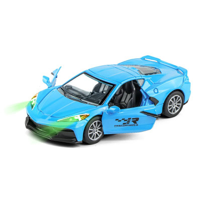 Машинка гоночна 1:32 металева інерційна з світлом і звуком K175B18_Blue