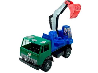 Машинка Оріон Камаз-екскаватор Х2 40 см 495_Green-Blue
