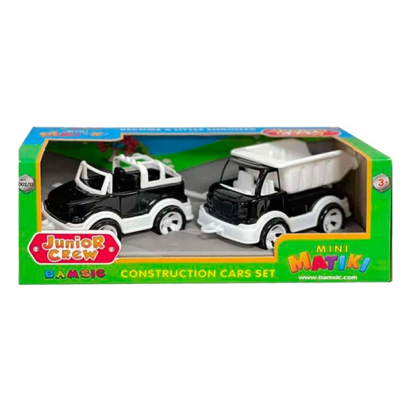 Mini Matiki коробка 2 позашляховик вантажівка Бамсик 002/13_Black-White Mini Matiki коробка 2 позашляховик вантажівка Бамсик 002/13_Black-White